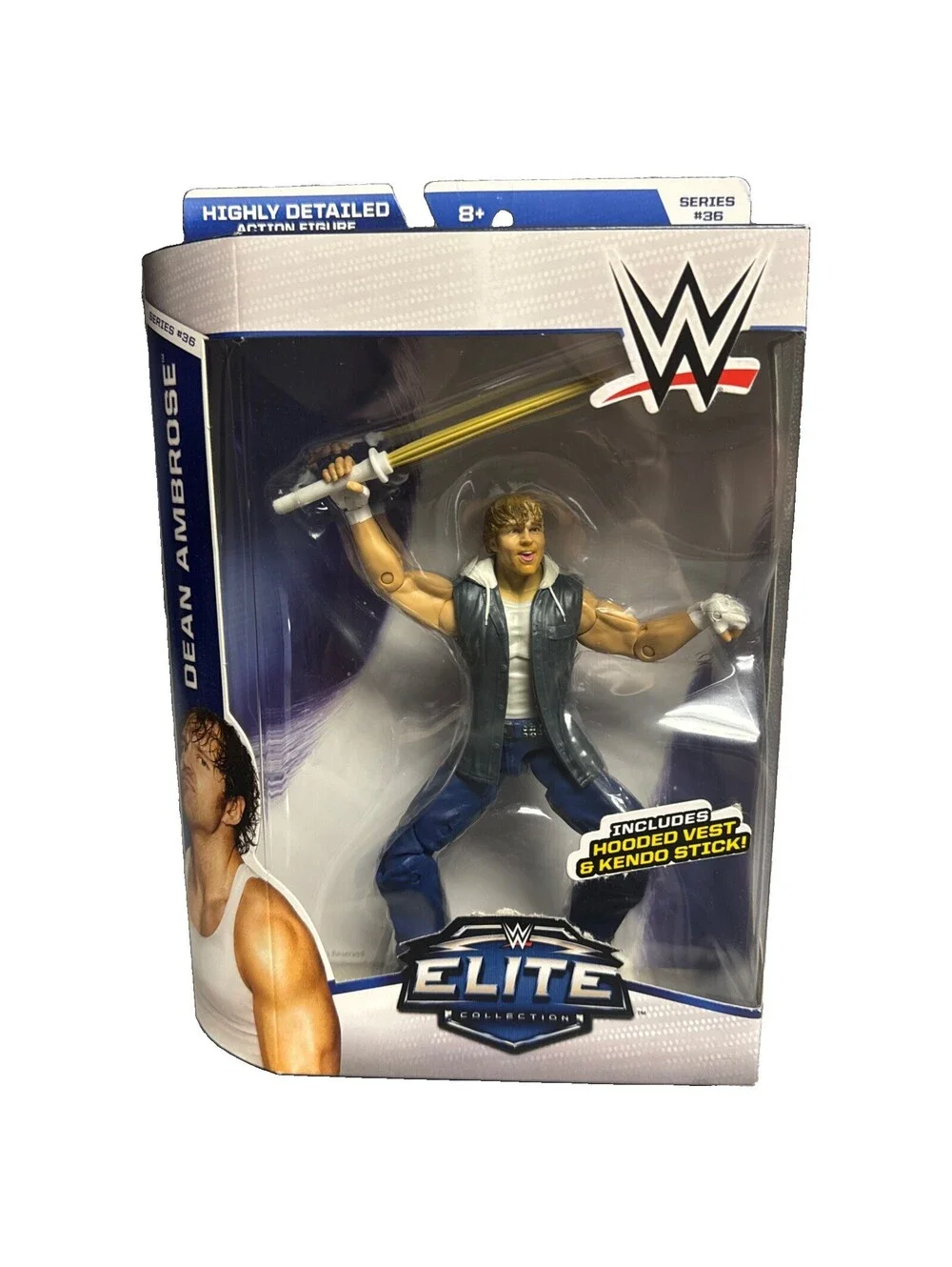 WWE Elite Collection Dean Ambrose Action Figure Money In The Bank Vest & Stick